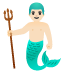 🧜🏻‍♂️ merman: light skin tone display on Google